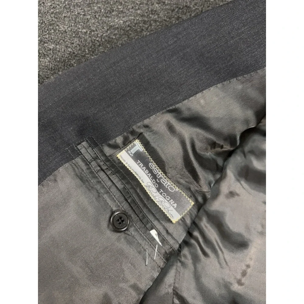 Brooks Brothers Blazer Jacket Men's 40R Gray 1818 Madison Estrato Trabaldo Togna